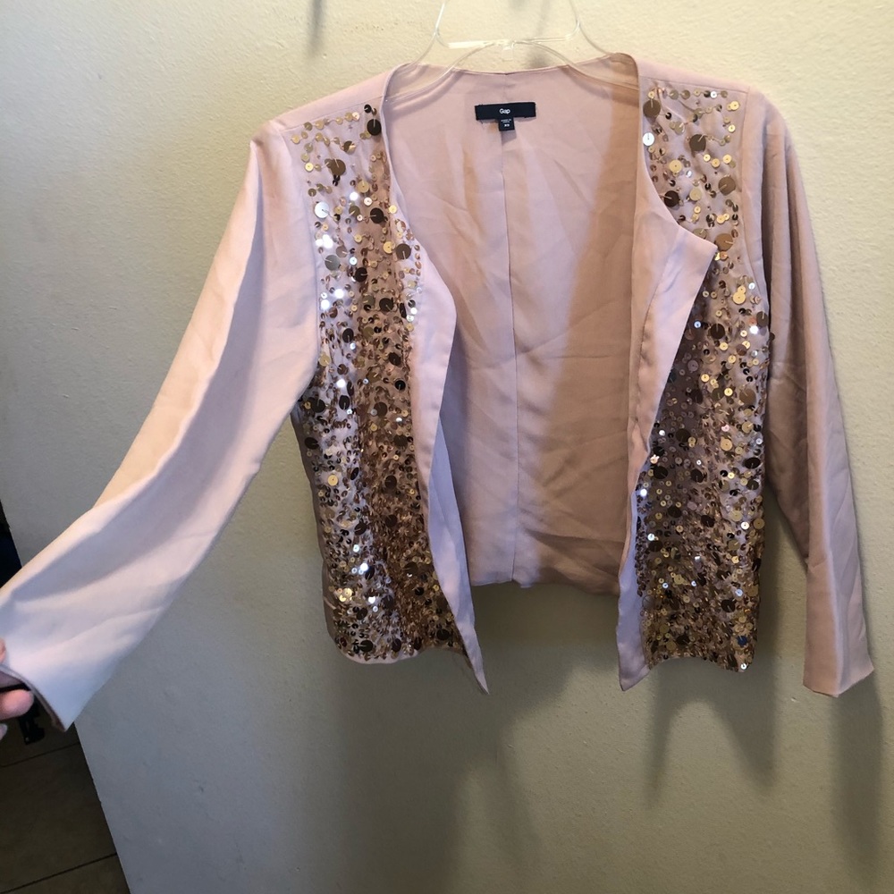 Gap mauve pink sequin cardigan XS